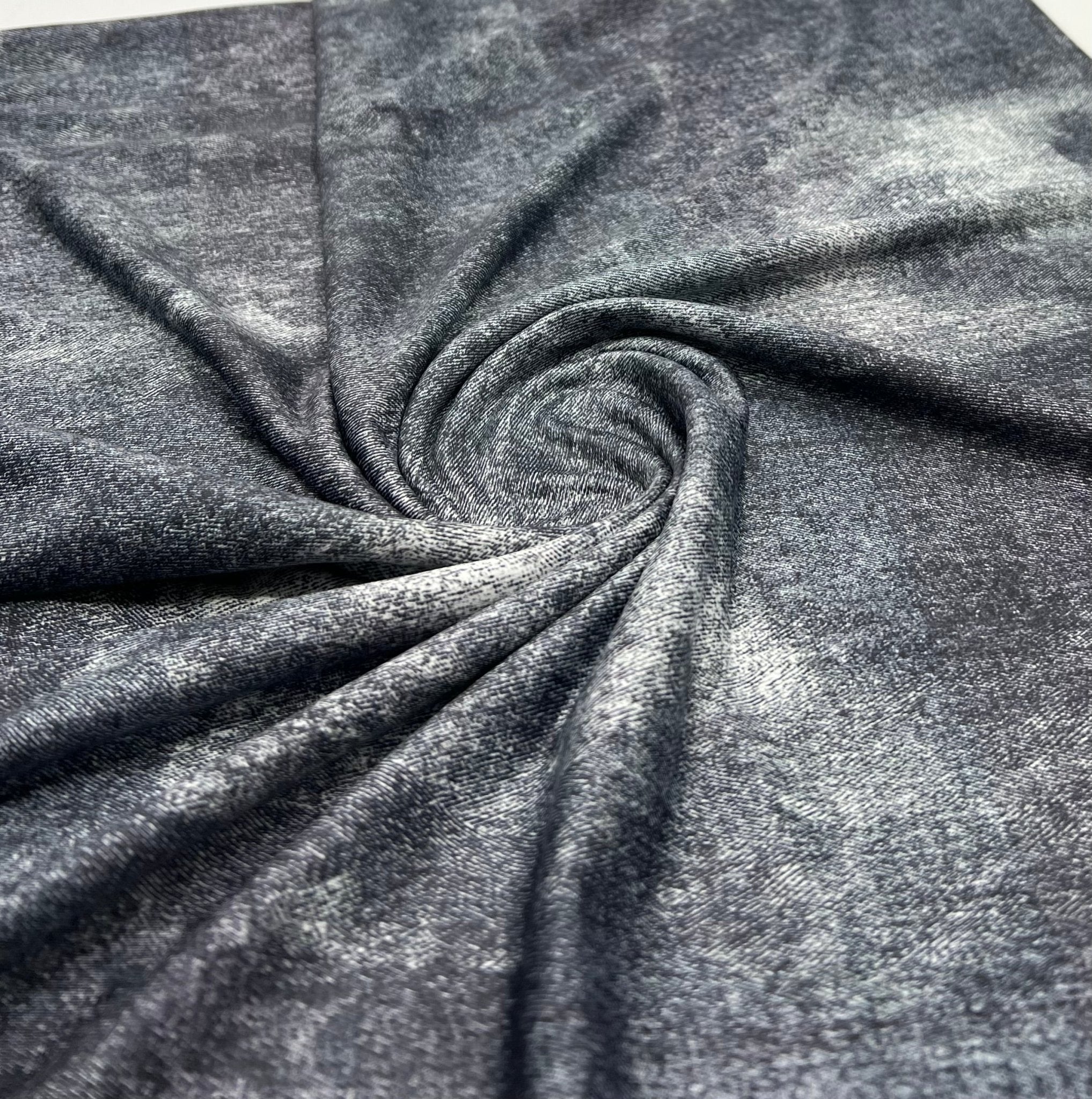 Denim Mix Print Soft Touch 4 Way Stretch Fabric - T9 Fabrics